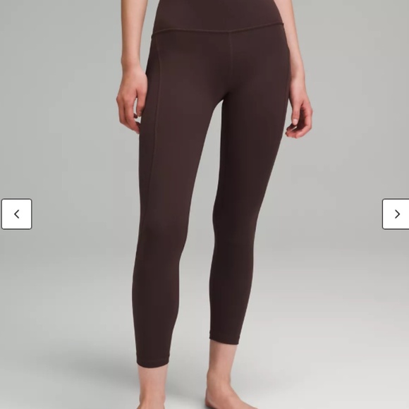 NWT Lululemon Align 25" with Pockets - Expresso Sz 16